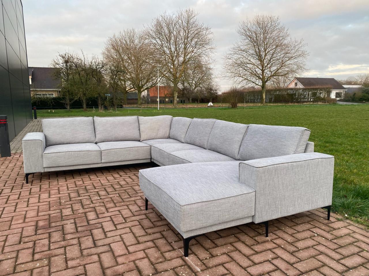 Grijs Stoffen U-bankstel - Gratis levering NL