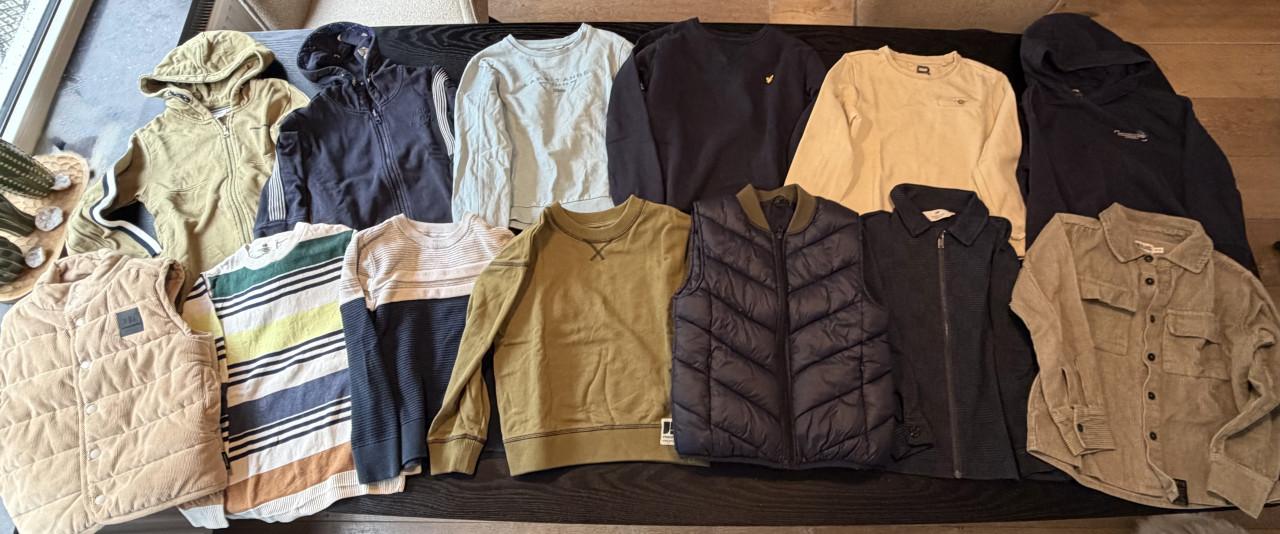 Heel veel jongens bovenkleding (13 items) maat 128
