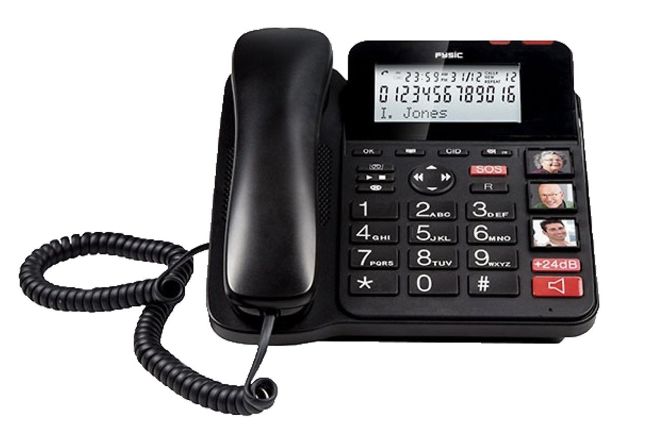Senioren vaste telefoon met geheugen, antwoordapparaat, losse handtelefoon