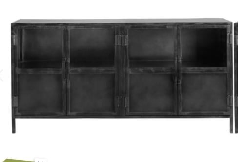 Dressoir Carpino (180 cm) metaal glas