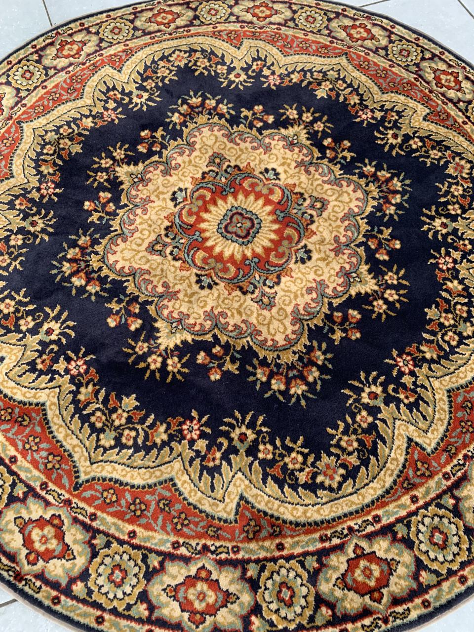 ✨Super Leuk Rond Vintage Vloerkleed Zuiver Scheerwol ✨