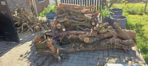 Ruim 3 kuub kachelhout - hout van fruitboom
