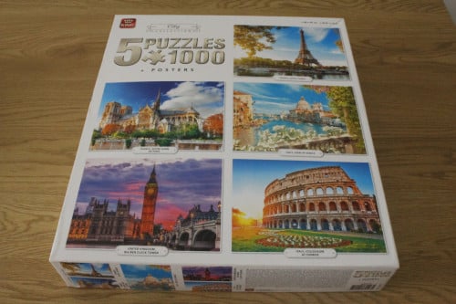 Puzzeldoos, 5x1000..Div steden