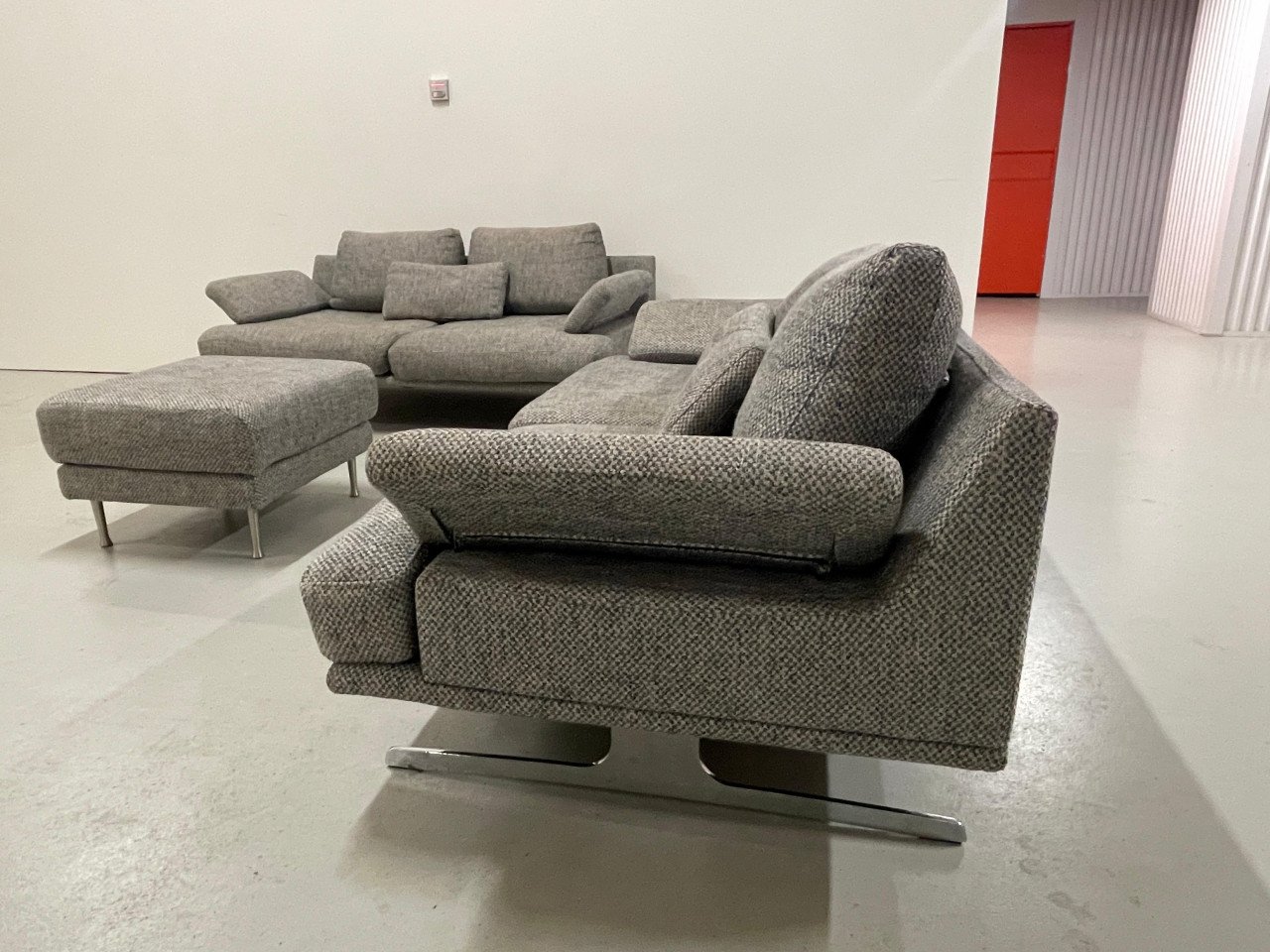GRATIS LEVERING HEEL NL Montel Grijs Stoffen Bankstel