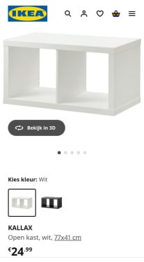 Kallax vakken kast Ikea wit