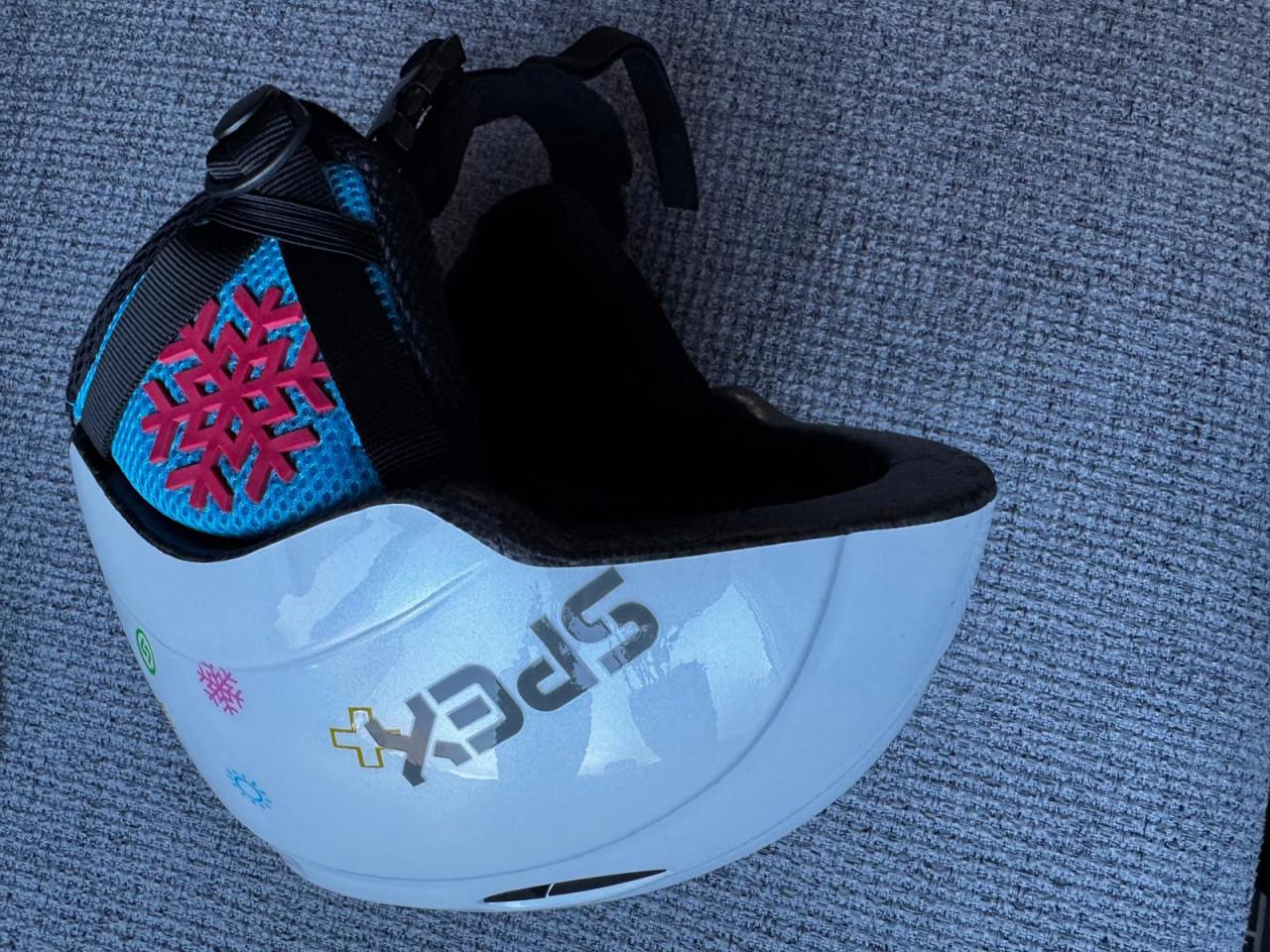 Skihelm wit SPEX meisjes maat S/M