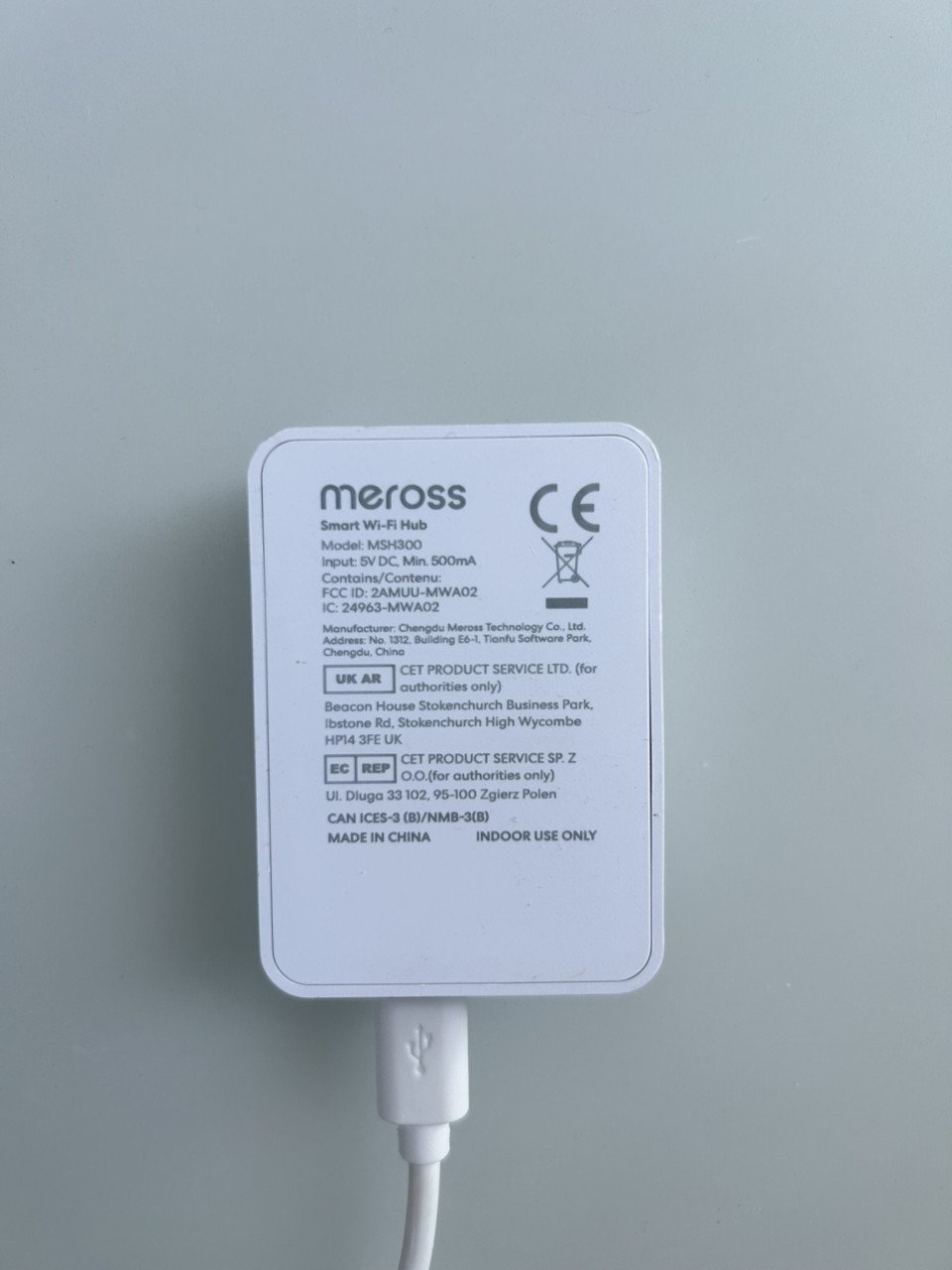 Meross Smart Temperatuur- en Vochtigheidssensor (MS100FHHK)