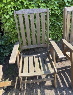 4 klapbare tuinstoelen hardhout
