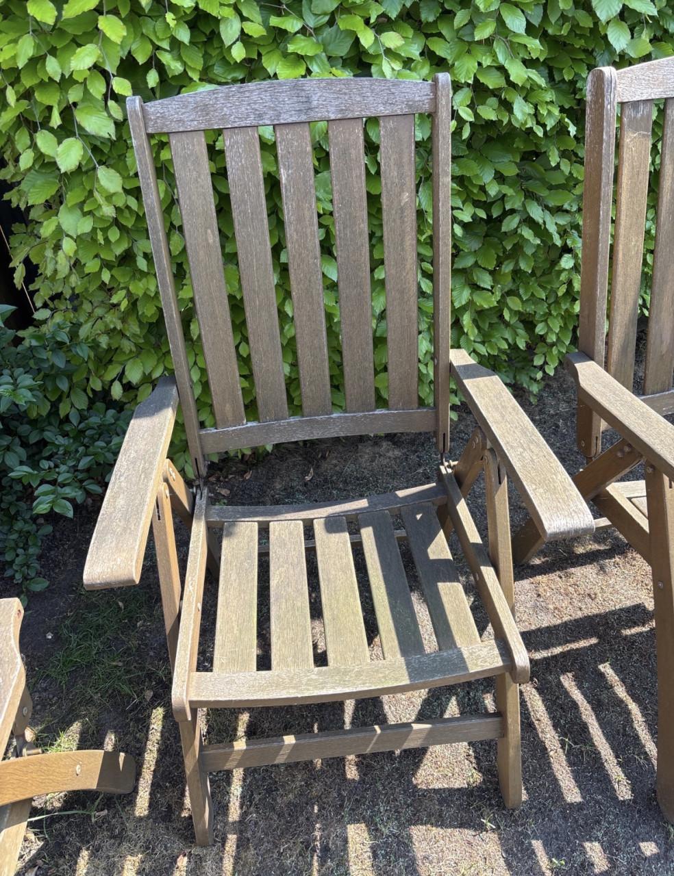 4 klapbare tuinstoelen hardhout