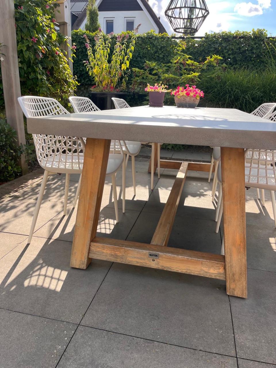 Moderne Tuinset tafel + 6 stoelen