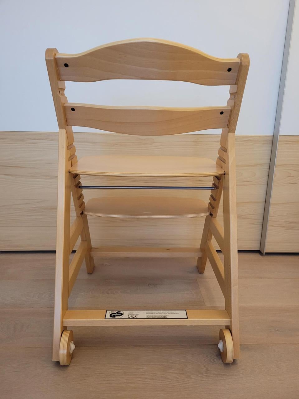 Hauck Beta+ meegroei kinderstoelset - naturel hout