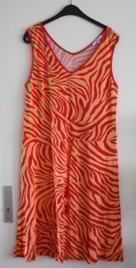 Oranje gestreepte jur maat xl
