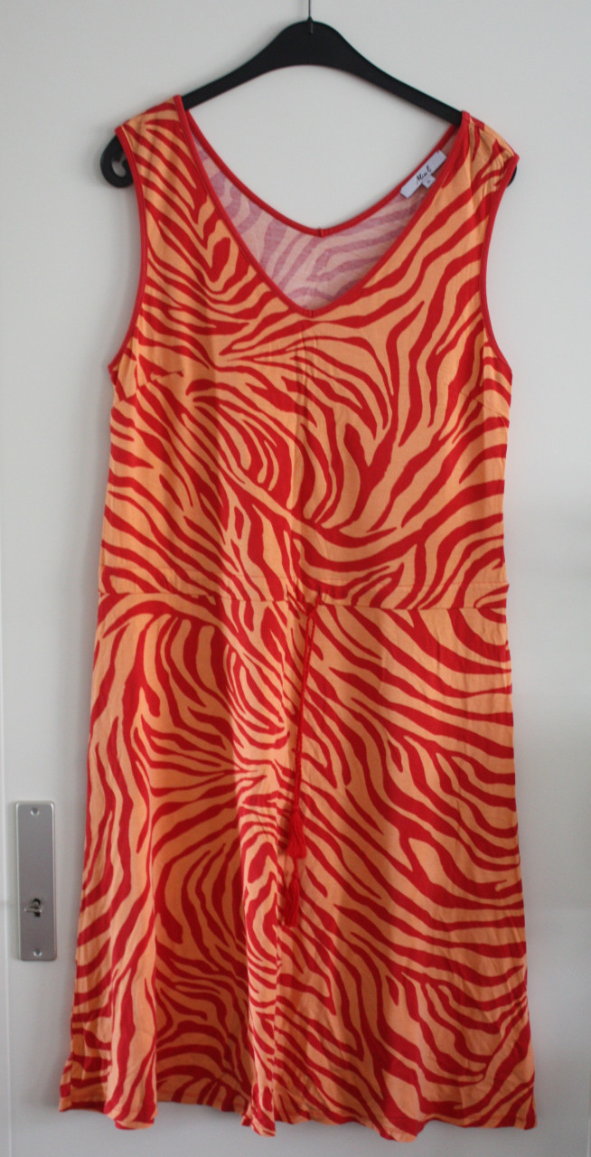 Oranje gestreepte jur maat xl