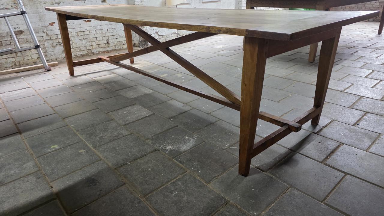 300 cm lange oude boerentafel/ kloostertafel