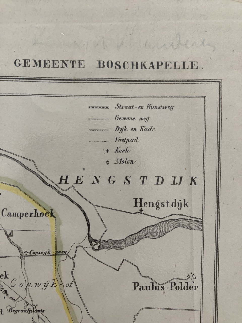 Topografische kaart gemeente Boschkapelle