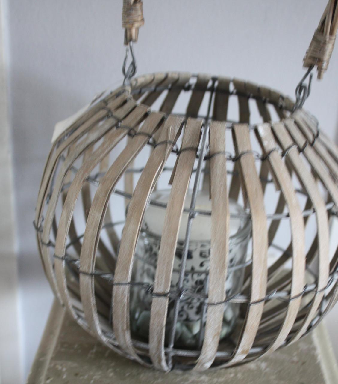 Nieuw rieten theelicht houder