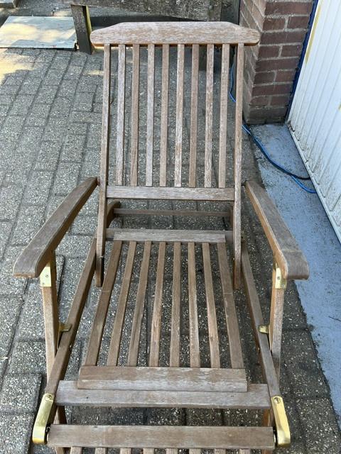 Teak houten deckchair