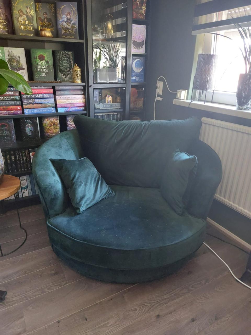 Luxe Donker groene Draai Fauteuil