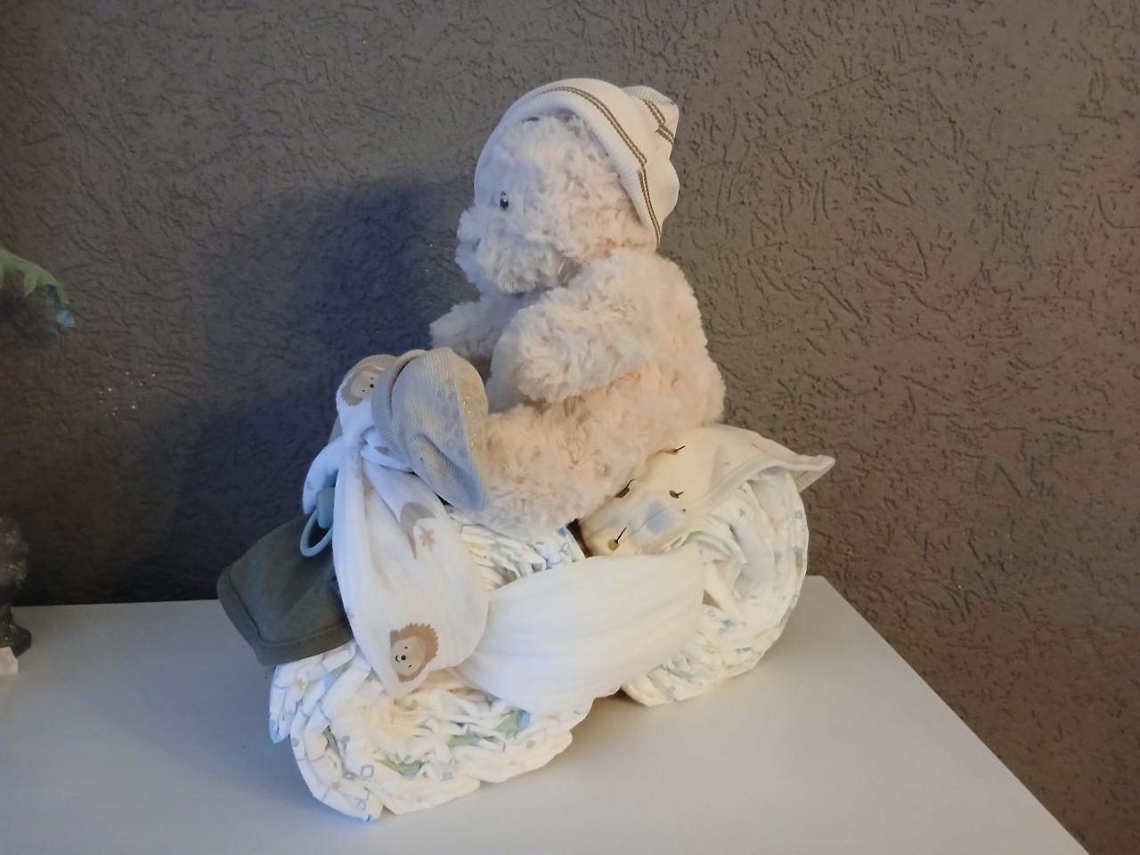 Stoere motor luiertaart kraamcadeau