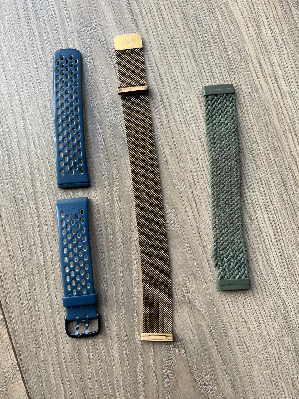 Origineel Fitbit versa 4 bandje (S) - jeans blauw en extra