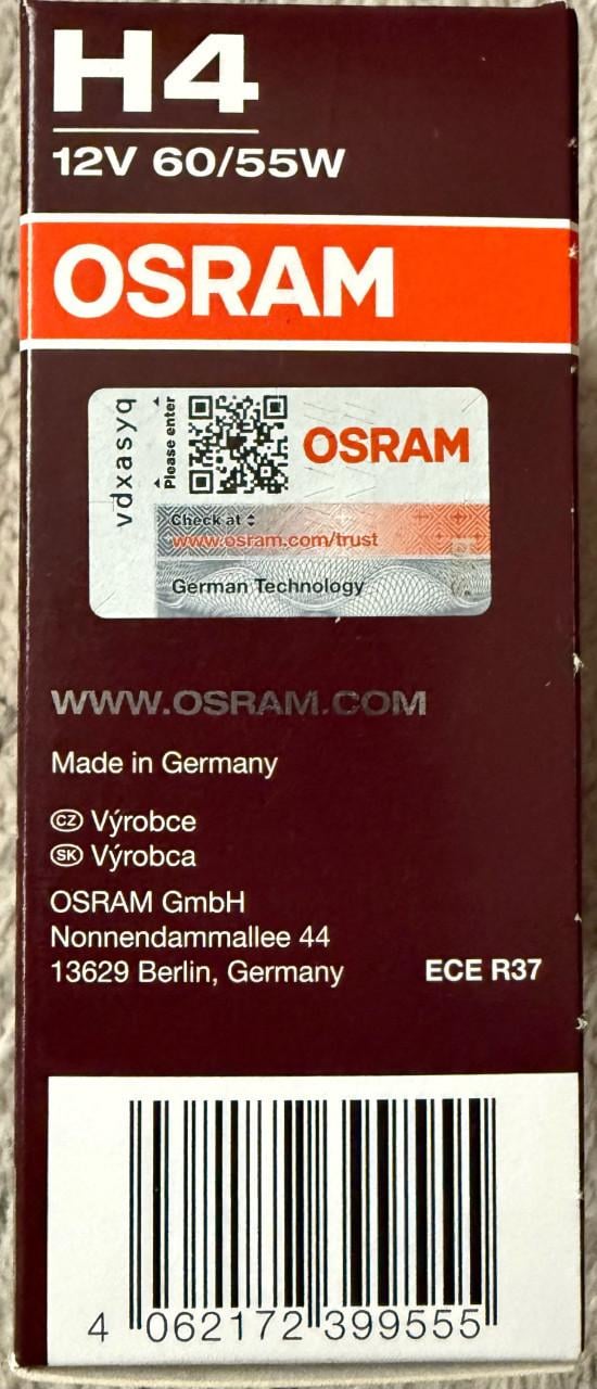 OSRAM Night Breaker 220 H4 Autolampen 12V 60/55W (2 stuks)