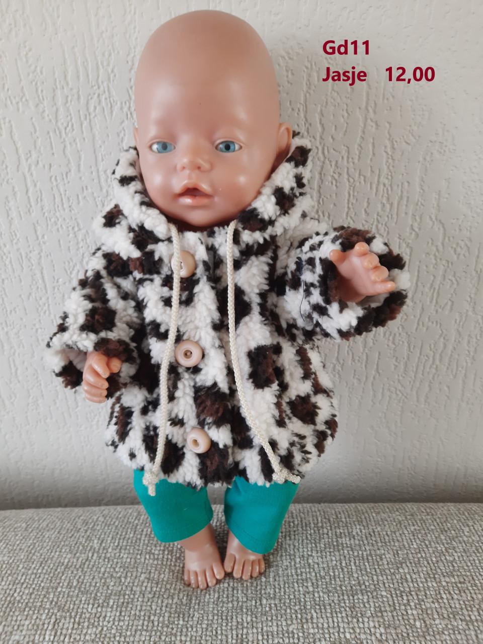 Poppenkleertjes baby born. Teddy jasje. Opbrengst KiKa.