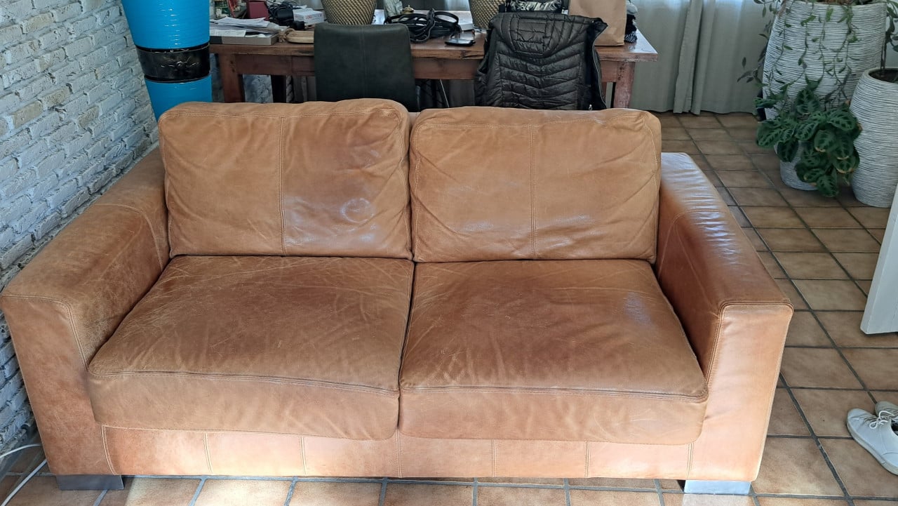 2 stuks 2,5 zits lederen banken, l'ancora