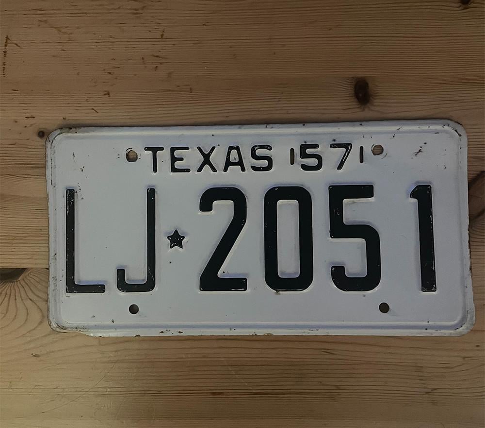 Te koop Texas kentekenplaat