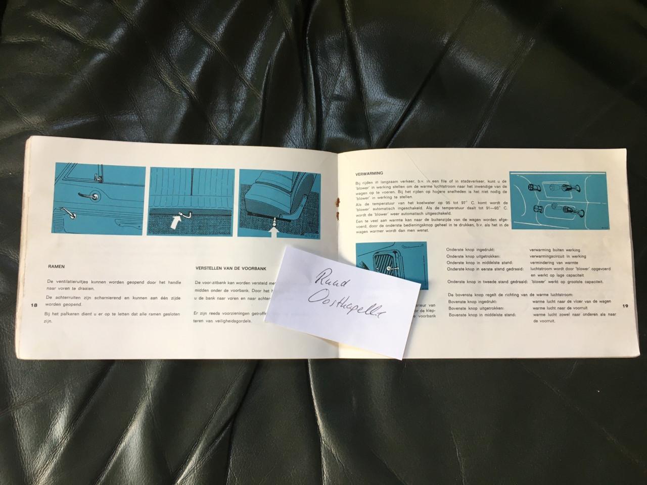 Ford Taunus 12 M instructieboekje