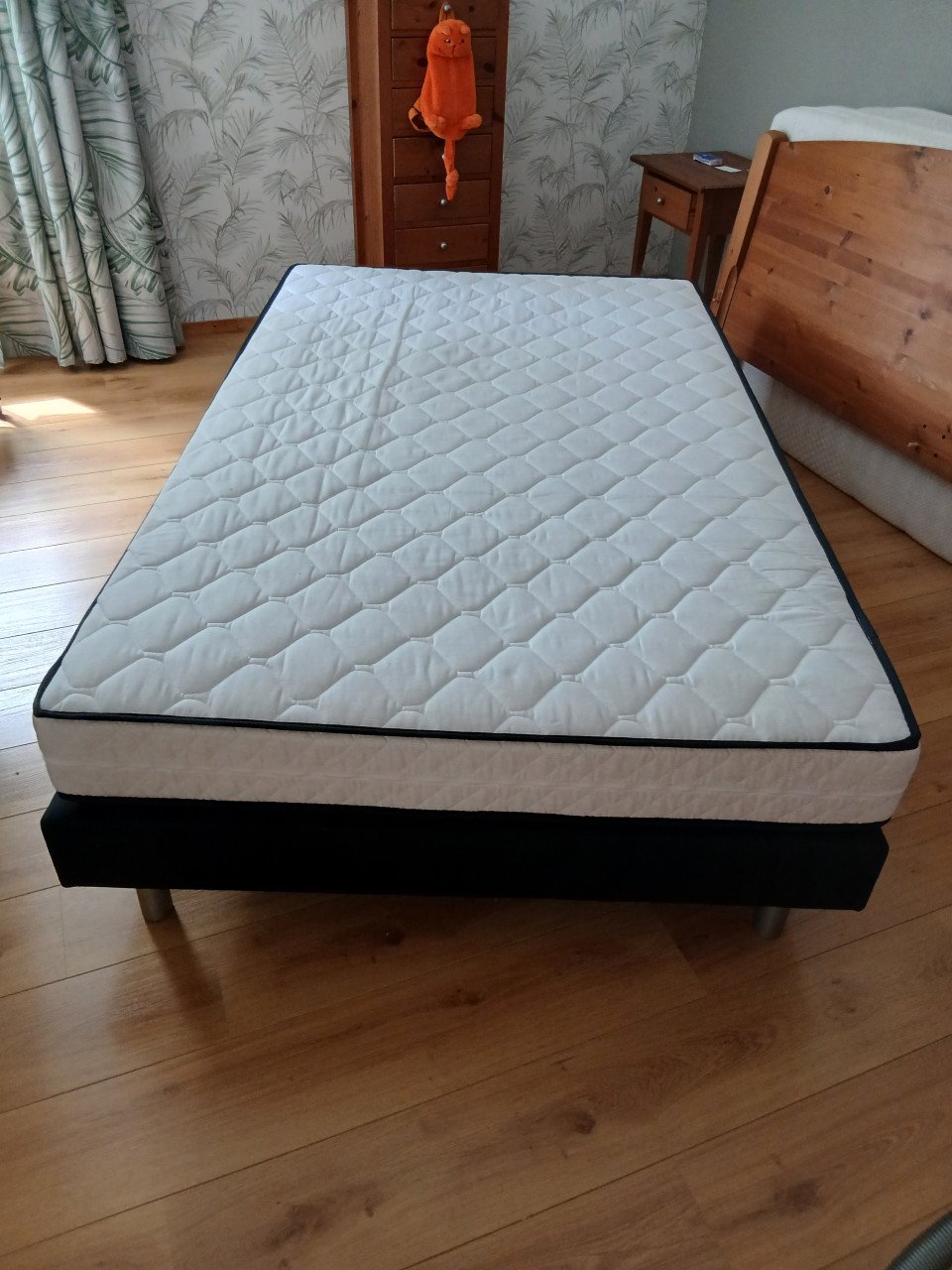 Donkerblauw boxspring