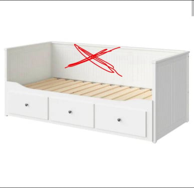 Ikea Hemnes eenpersoons bed met matras