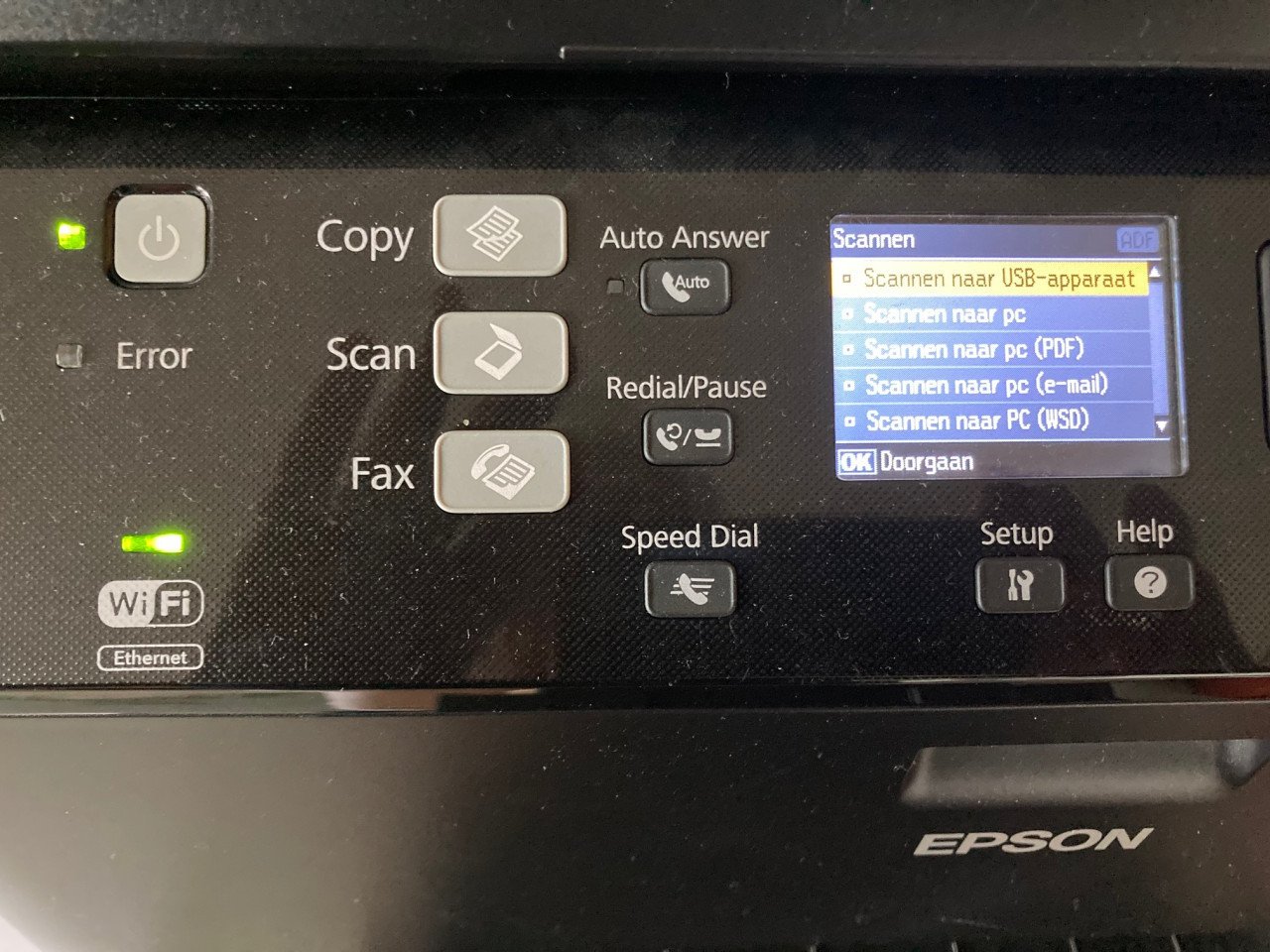 EPSON scanner/printer WP-4535 defect