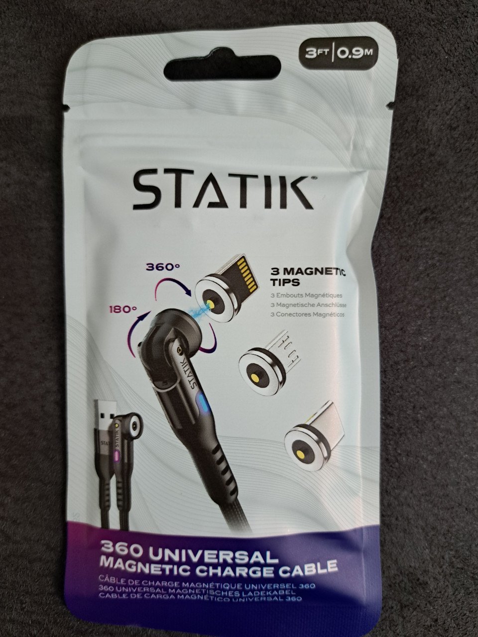 Roterende magnetische oplaadkabel