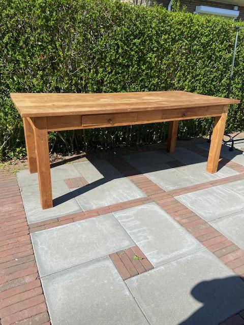 Massief teak houten eettafel