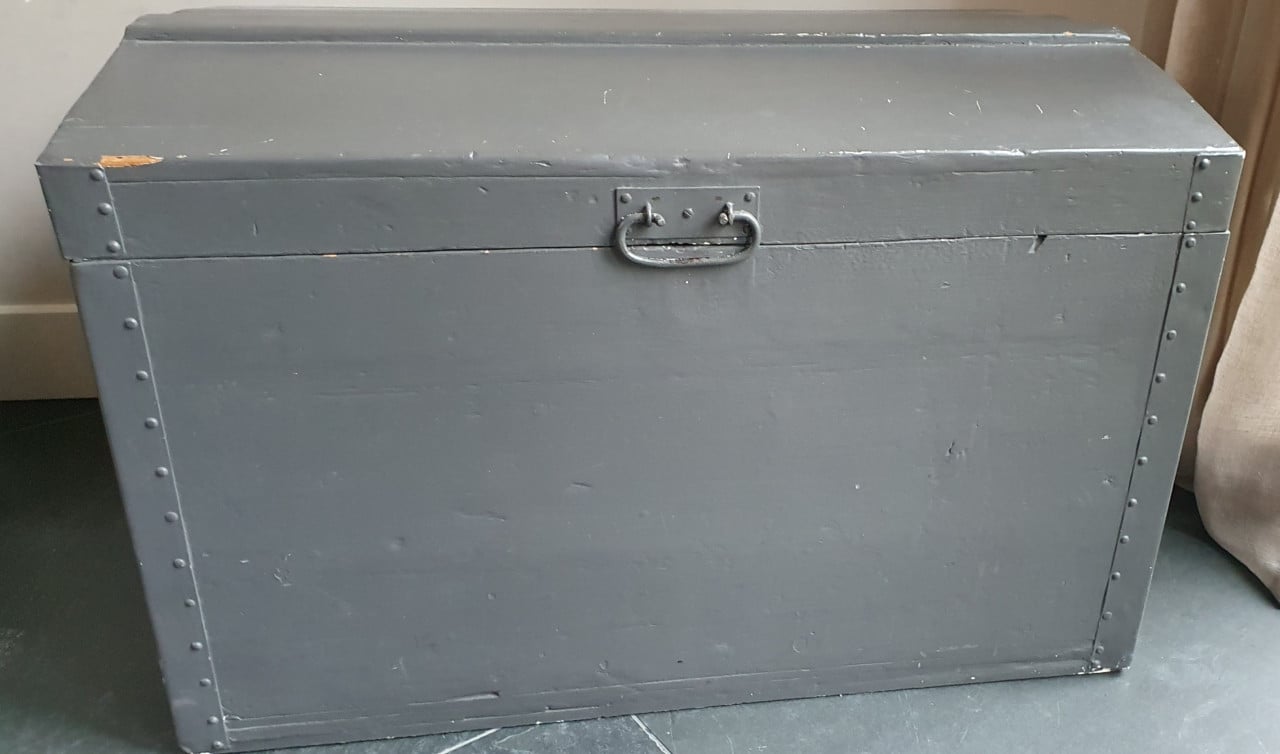 Houten speelgoedkist/dekenkist/kist