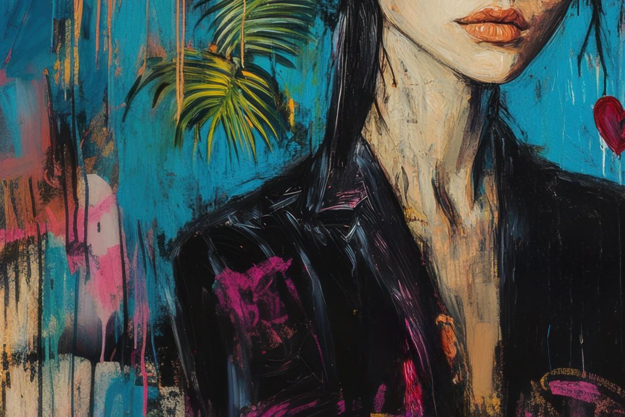 "Match" unieke XXL 1/1 Giclee op katoenen canvas 150 x 100 cm