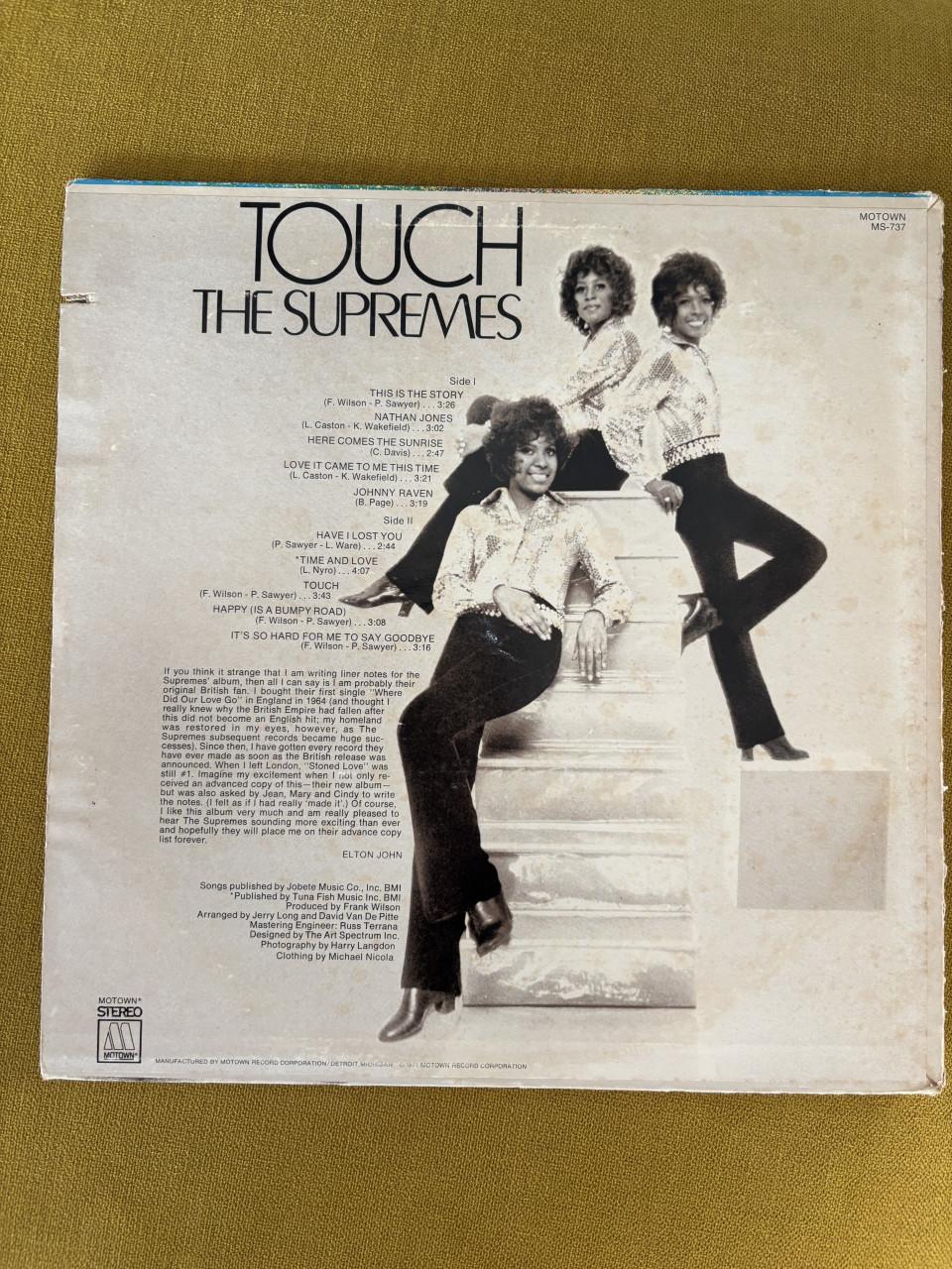 The Supremes - Touch LP (Motown Stereo MS 737)