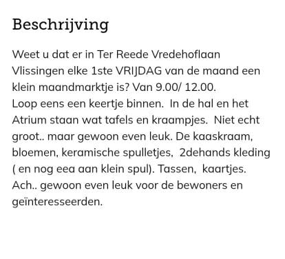 Maand marktje
