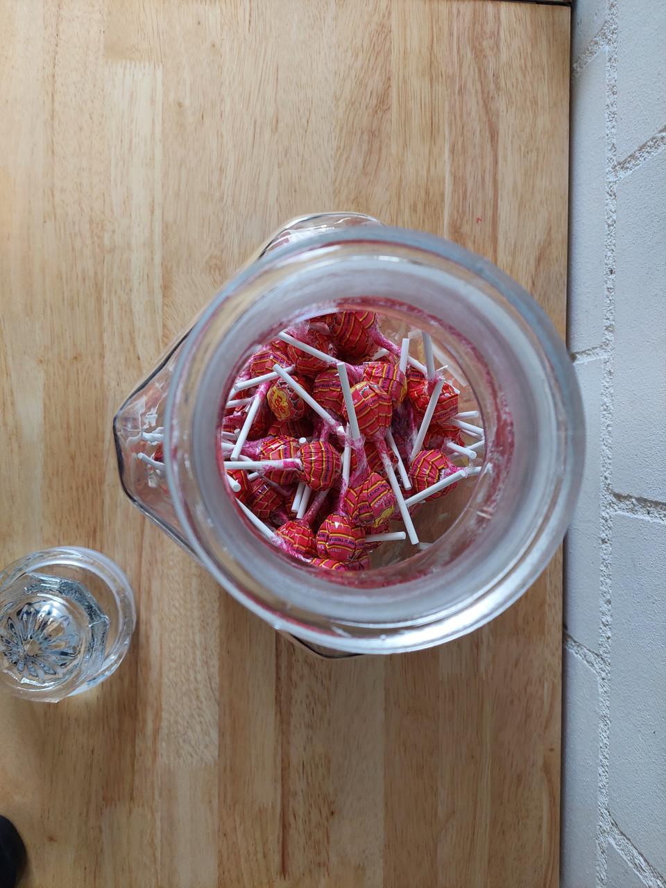 Antieke glazen snoeppot