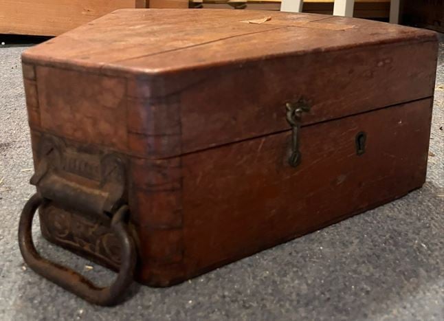 Antieke sextant in originele mahonie kist