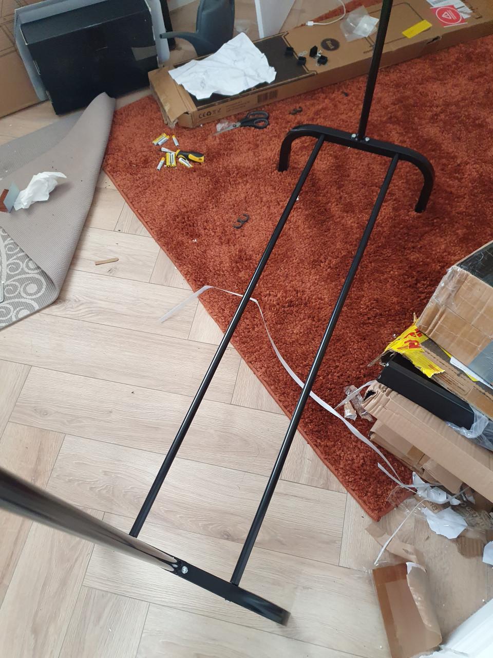 Vonia kledingrek zwart met schoenenrek | nieuw in doos