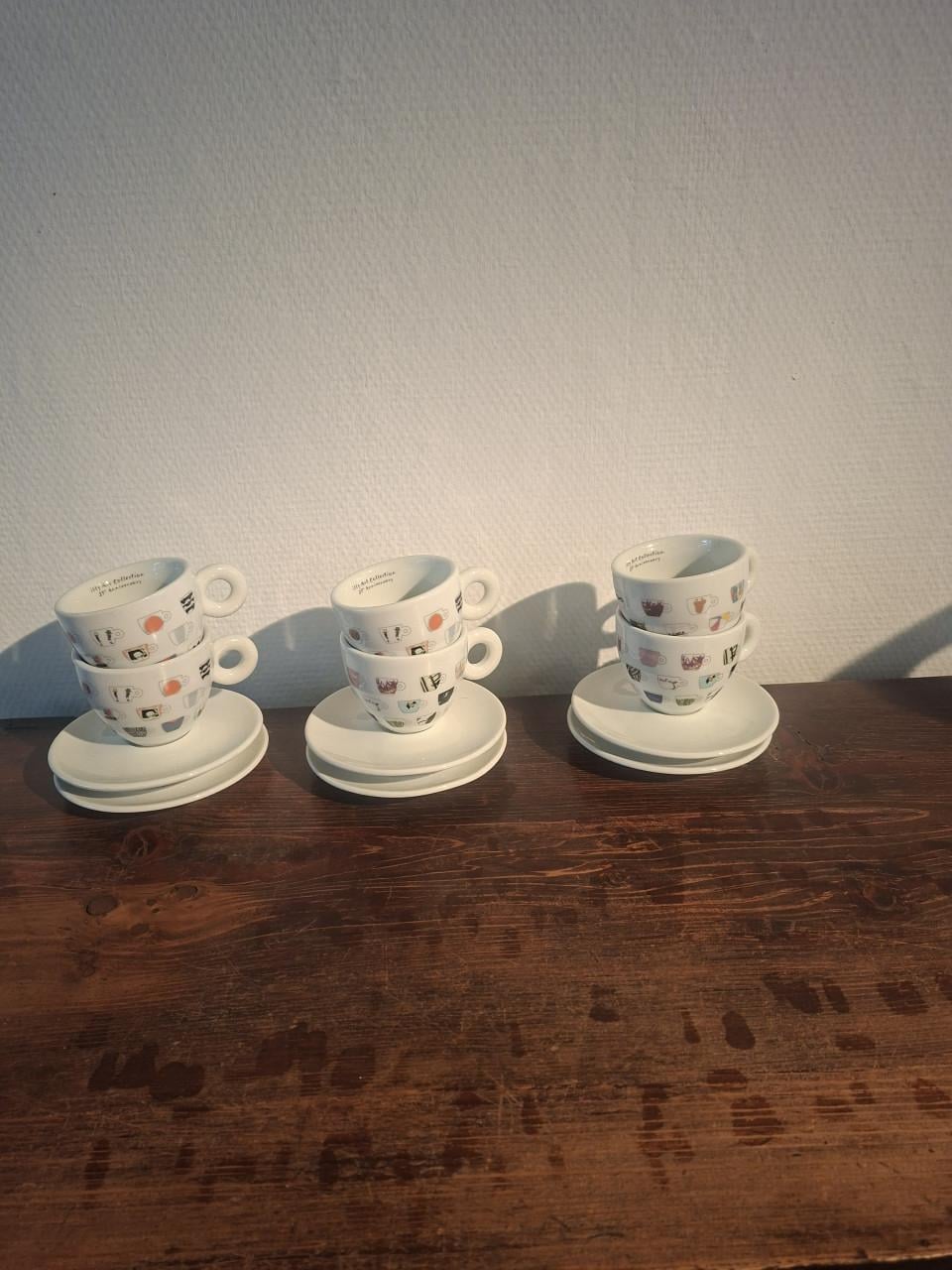 6 illy koffie kop en schotel design kunst