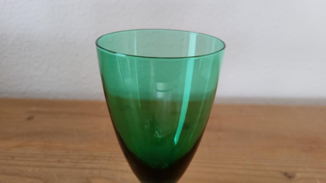 Vintage glas groene kelk