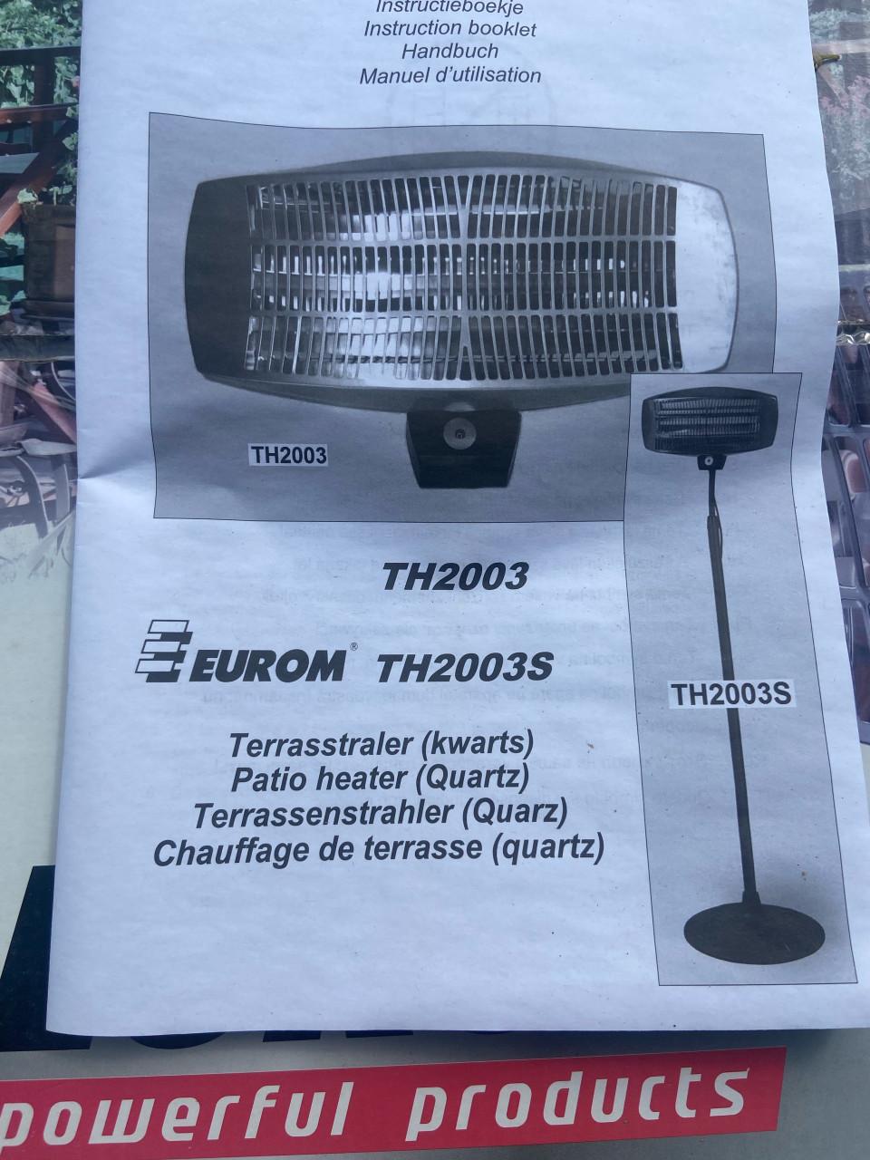 2 stuks kwarts terrasstraler TH2003 Eurom max. 2000W