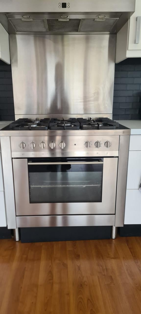 Siemens Solitaire RVS gasfornuis met oven, groot model