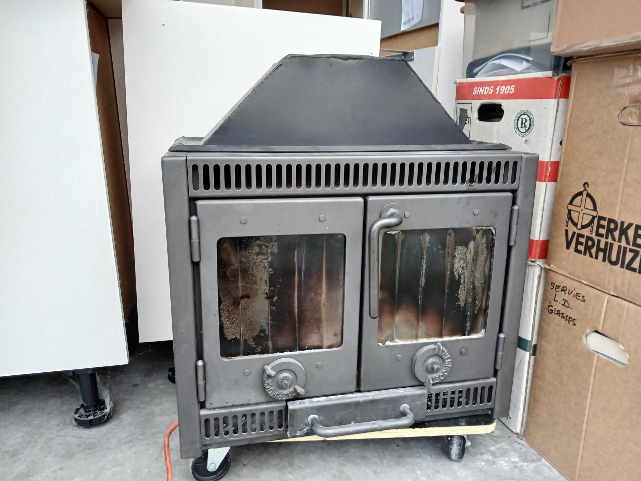 Houtkachel met ventilator