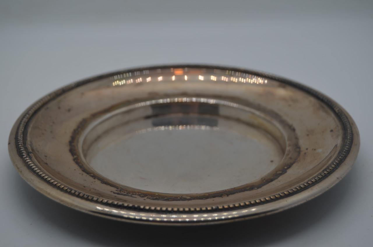 Verzilverd antiek schaaltje / schoteltje.