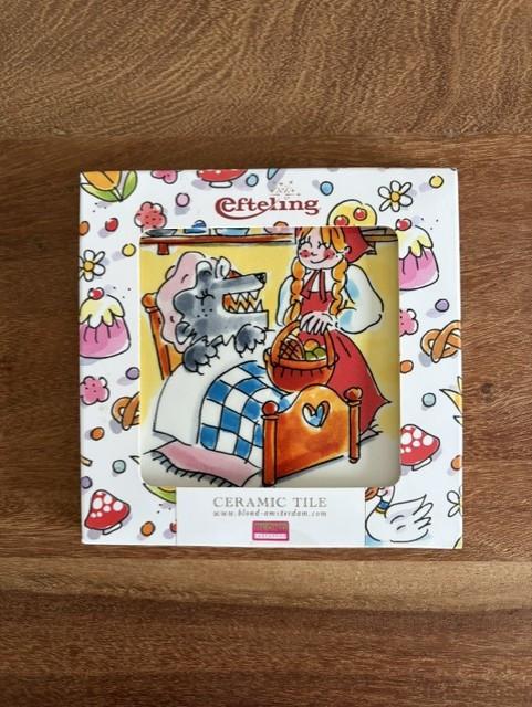 Blond Efteling | keramische tegel 13cm | Roodkapje