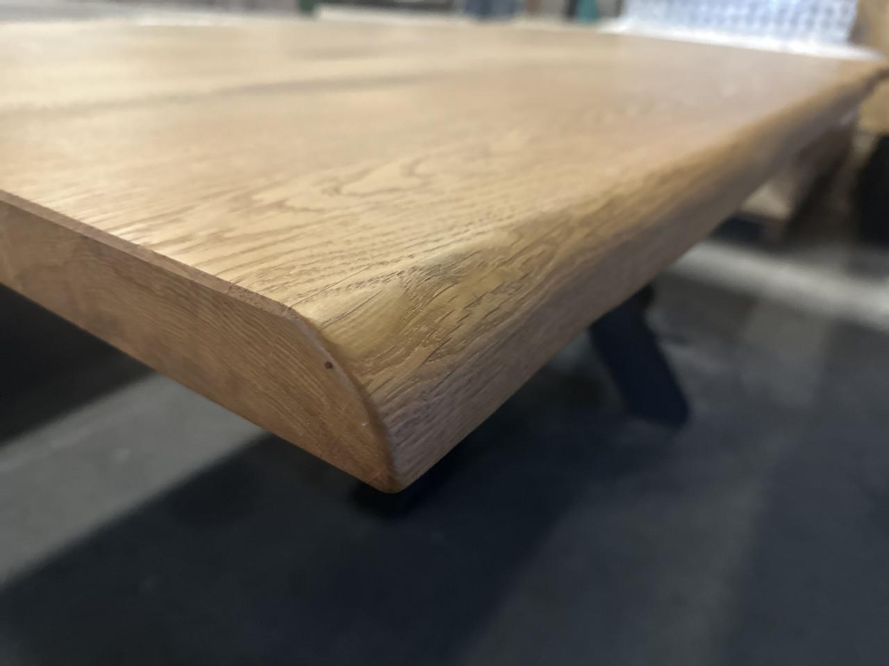 Eiken Boomstamtafel 260x100cm incl. 6 stoelen