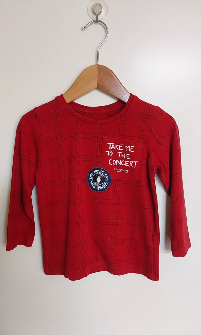 Rode longsleeve in maat 92 van het merk Name It